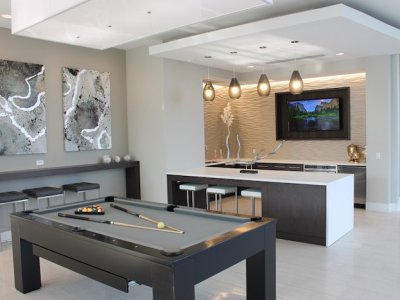 Clubhouse Area with TV and Pool Table