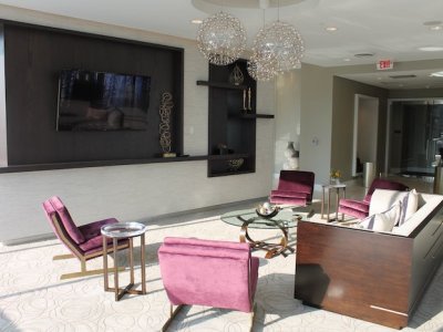 Living Room with Large TV Screen