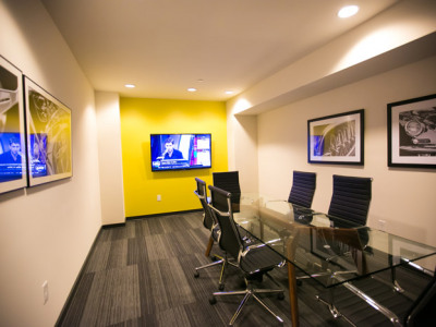 Conference Room with Bright Lights