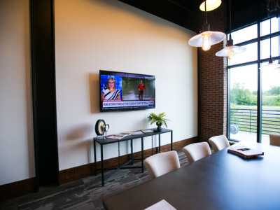 TV Near Conference Table