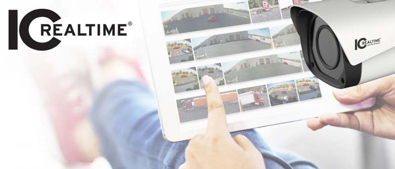 IC Realtime security camera and interface on tablet