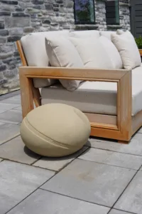 Outdoor Stone Focal Speakers on the Patio
