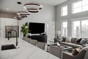 Luxury Smart Home with a Big Screen Tv