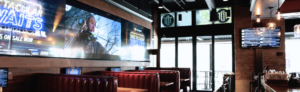 Commercial Audio and Visual Bar with Video Wall's