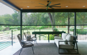 Residential Outdoor Draper Shades on the Patio