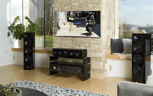 Residential Home with JBL Speakers in the Living Room