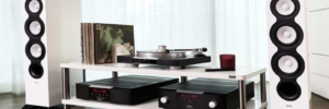 High end residential home with revel speakers